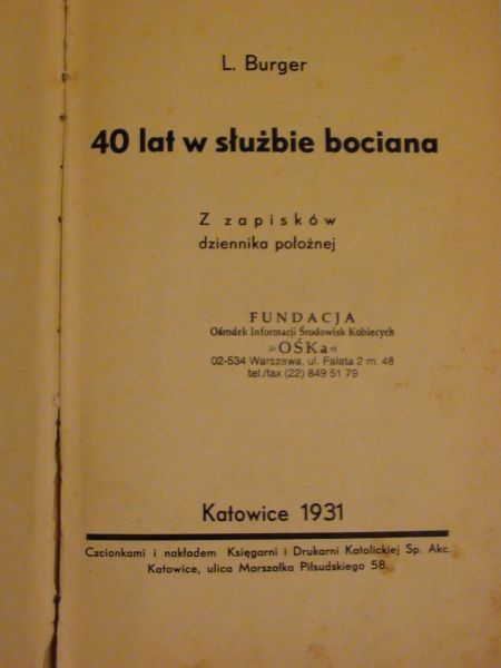 Burger L. - 40 lat w służbie bociana