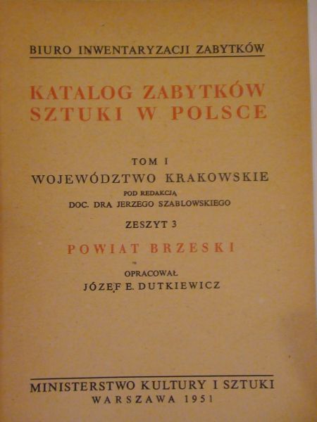 Katalog zabytków sztuki w Polsce Tom I zeszyt 3