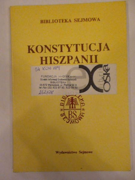 Konstytucja Hiszpanii