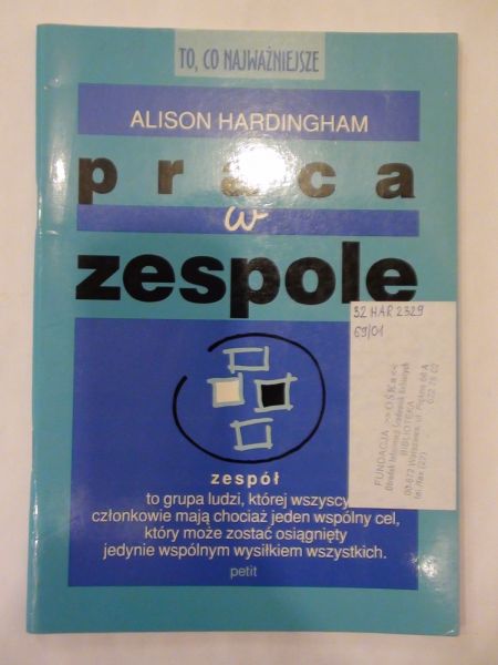 Hardingham Alison - Praca w zespole