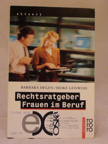 Degen Barbara,   - Rechtsratgeber Frauen im Beruf