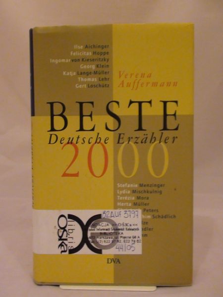 Meinzinger Stefanie,      - Beste Deutsche Erzahler 2000