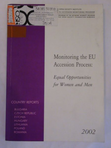 Monitoring the EU accession process: Equal opportunities for women and men
