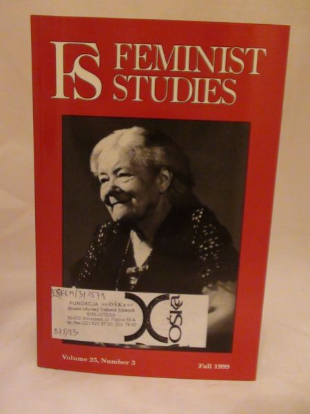 Fs Feminist Studies Vol.25 3 -1999