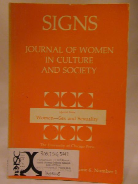 Signs.Journal Of Women In Culture And Society