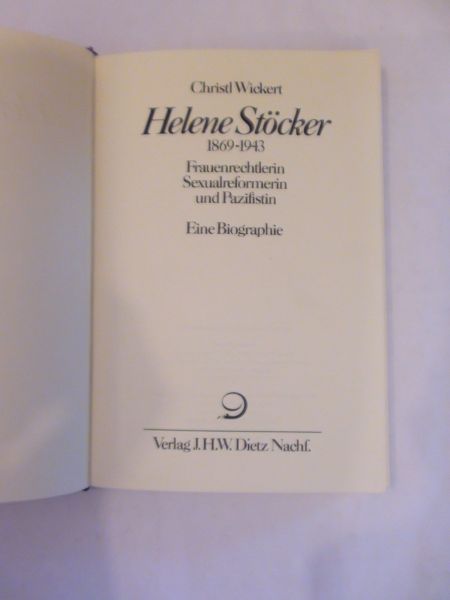 Helene Stocker 1869 - 1943