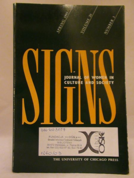 Signs: Journal of Women in Culture and Society, Volume 20, Number 3