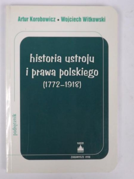 Historia ustroju i prawa polskiego ( 1772 - 1918)