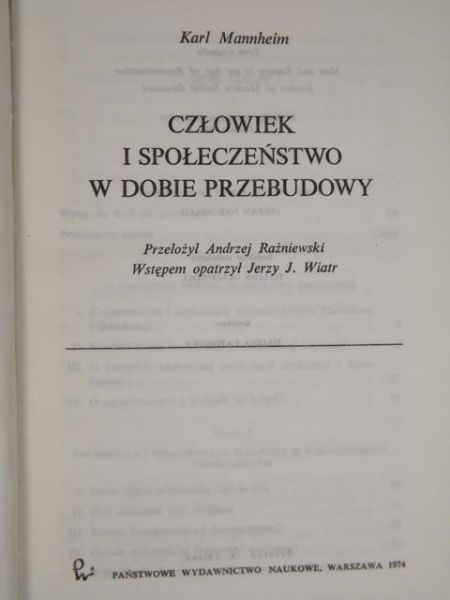 Człowiek i społeczeństwo w dobie przebudowy