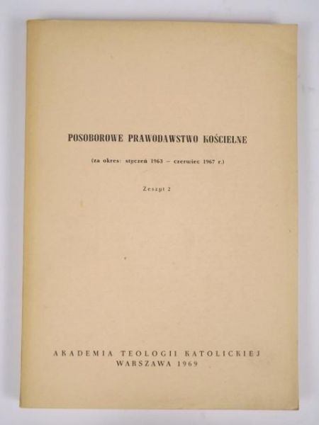 Posoborowe prawodawstwo kościelne, zeszyt 2
