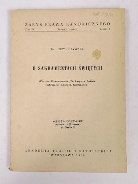 O sakramentach świętych