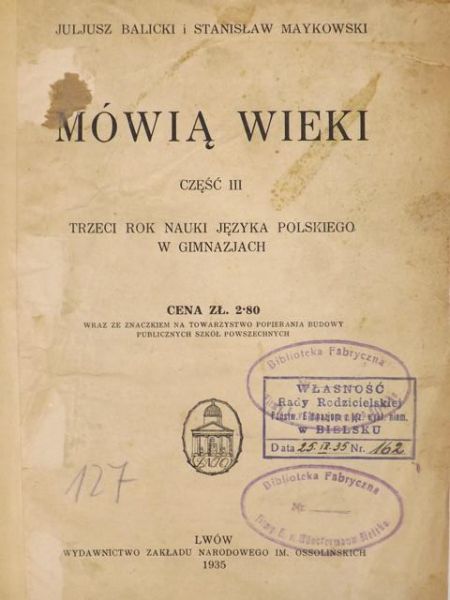 Balicki Juljusz,   - Mówią wieki, 1935 r.