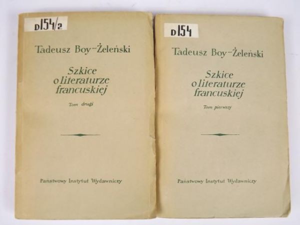 Boy-Żeleński Tadeusz - Szkice o literaturze francuskiej, t. I-II