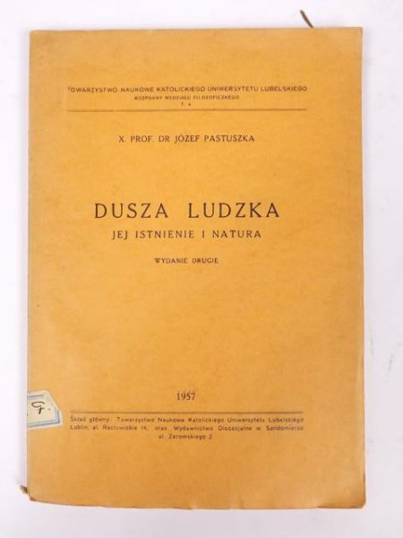 Dusza ludzka. Jej istnienie i natura