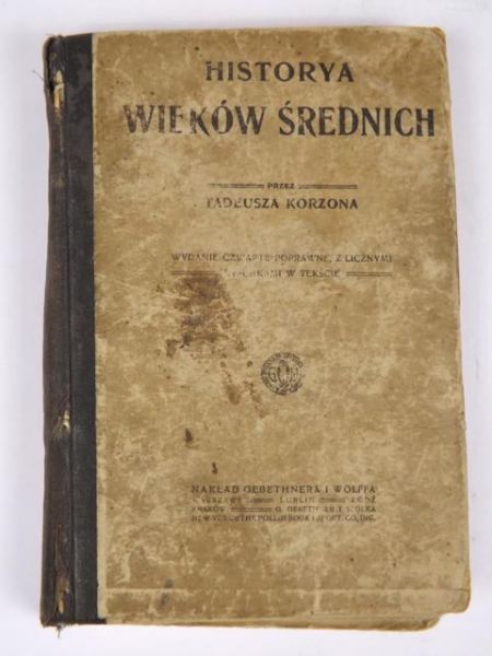 Korzon Tadeusz  -  Historya wieków średnich, 1914 r.