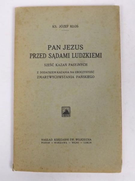 Pan Jezus przed sądami ludzkiemi, wyd. 1933