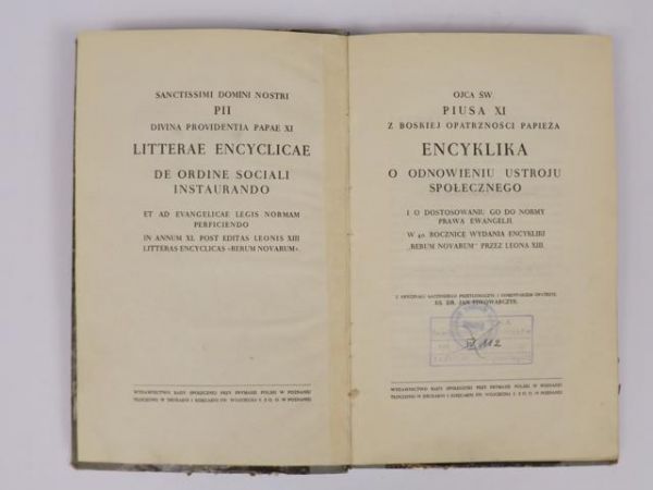 Encyklika o odnowieniu ustroju społecznego, 1934 r.