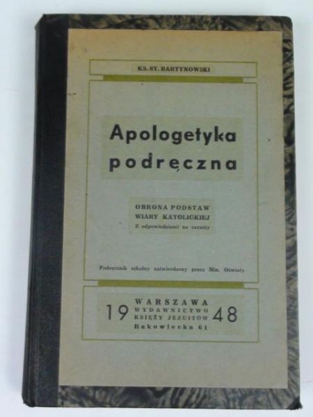 Bartynowski St. - Apologetyka podręczna, 1948 r.