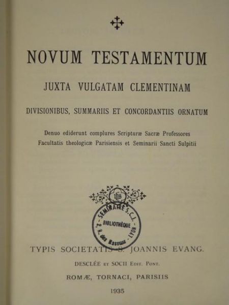 Novum Testamentum, 1935 r.