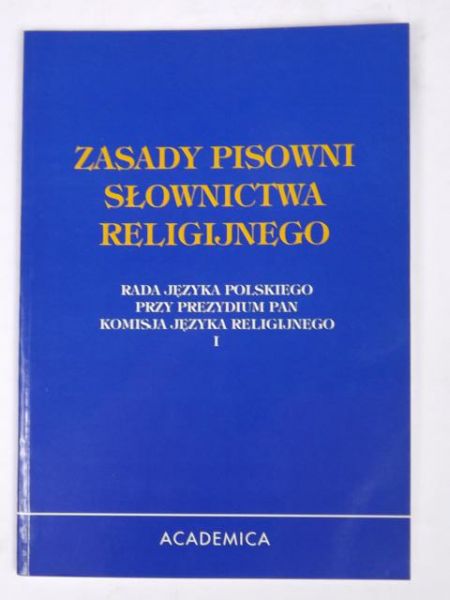 Zasady pisowni słownictwa religijnego