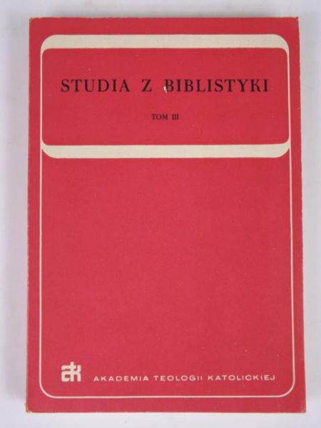 Studia z Biblistyki T. III