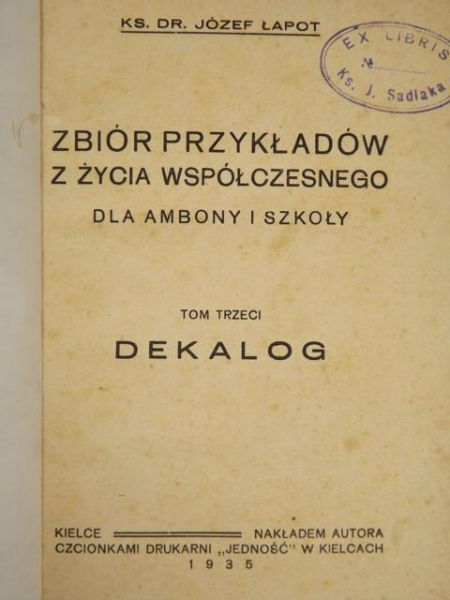 Zbiór przykładów z życia współczesnego, 1935 r.