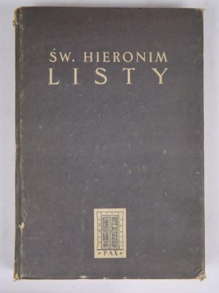 Św. Hieronim. Listy, t. I