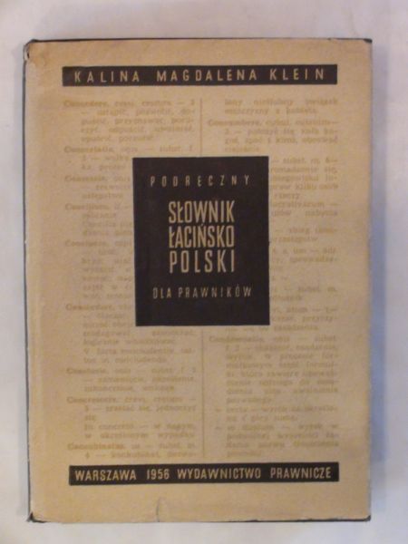 Klein Kalina Magdalena - Słownik łacińsko polski