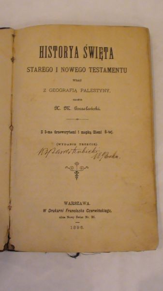 Historya Święta Starego i Nowego Testamentu wraz z geografią Palestyny, 1896