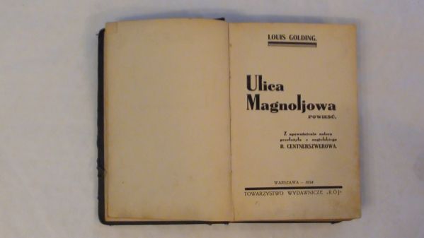 Ulica Magnoljowa Tom I wyd. 1934 r.