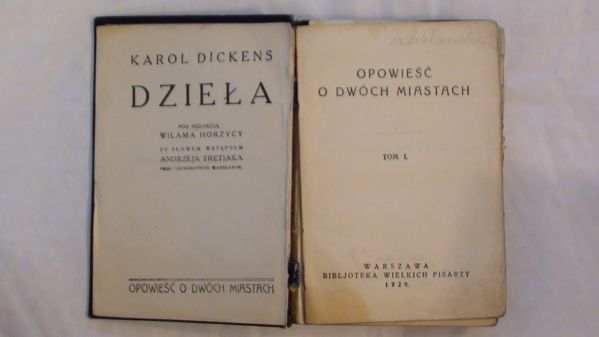 Opowieść o dwóch miastach wyd. 1929 r.