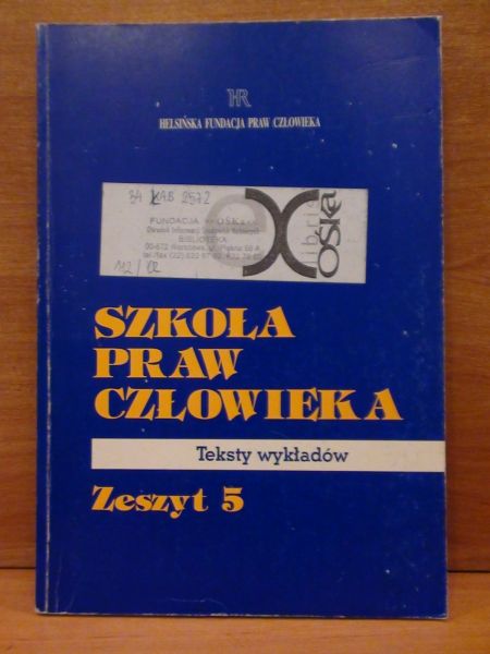 Szkoła Praw człowiek. Zeszyt 5