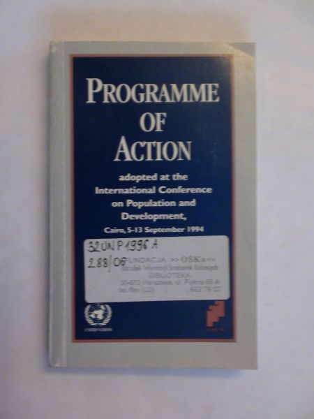 Programme of action adopted at the Interntional Conference