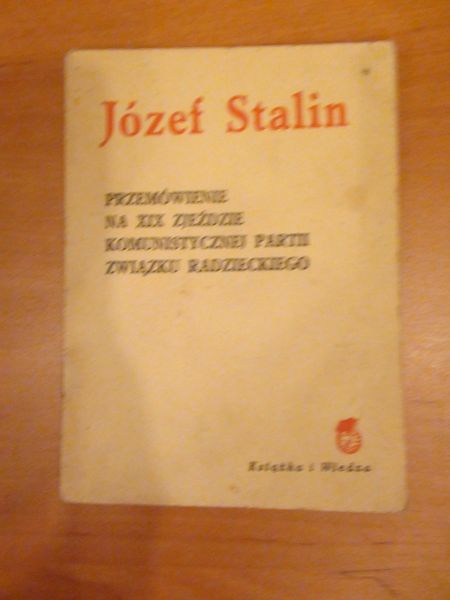 Józef - Przemówienie na XIX zjeździe Komunistycznej Partii Związku Radzieckiego