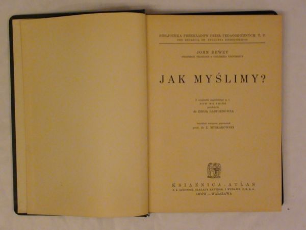 Jak myślimy? wyd, 1934 r.