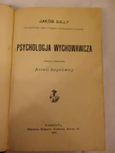 sychologia Wychowawcza 1905 r.