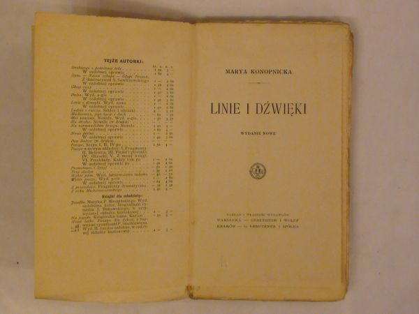 Linie i dźwięki wyd. 1911 r.