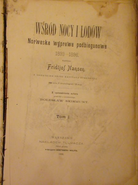 Wśród nocy i lodów 1898 r. Tom I