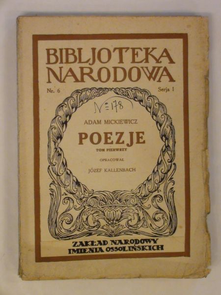 Mickiewicz Adam - Poezje Tom I wyd. 1930 r.