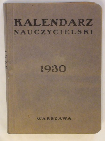 Kalendarz nauczycielski na rok 1930