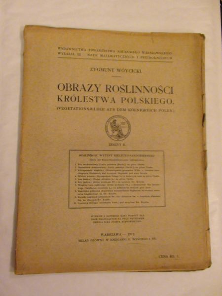 Obrazy roślinności Królestwa Polskiego - Wyżyna Kielecko-Sandomierska 1912 r.