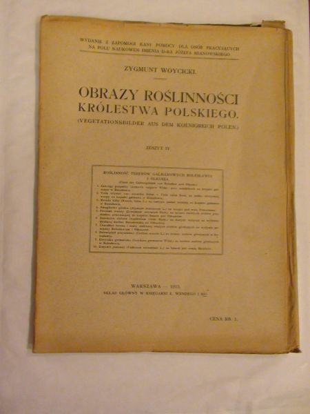 Obrazy roślinności Królestwa Polskiego - Tereny Bolesławia i Olkusza 1913 r.