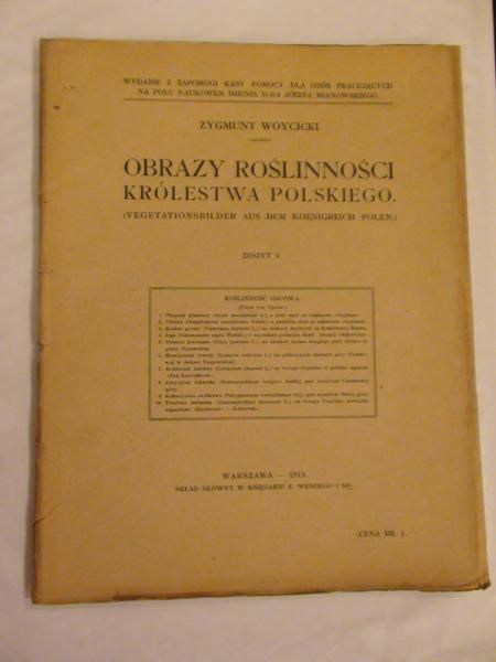 Obrazy roślinności Królestwa Polskiego - Ojców 1913 r.