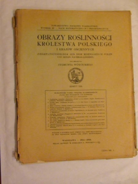 Obrazy roślinności Królestwa Polskiego - Pasma Wzgórz Kazimierskich 1914-1916 r.