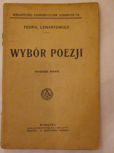 Lenartowicz Teofil - Wybór poezji