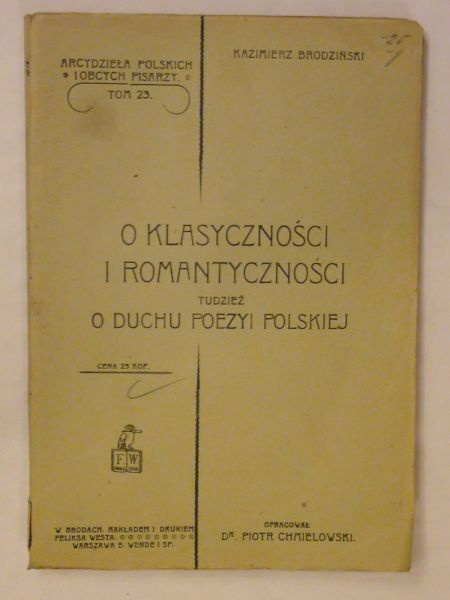 O klasyczności i romantyczności wyd. 1903 r.