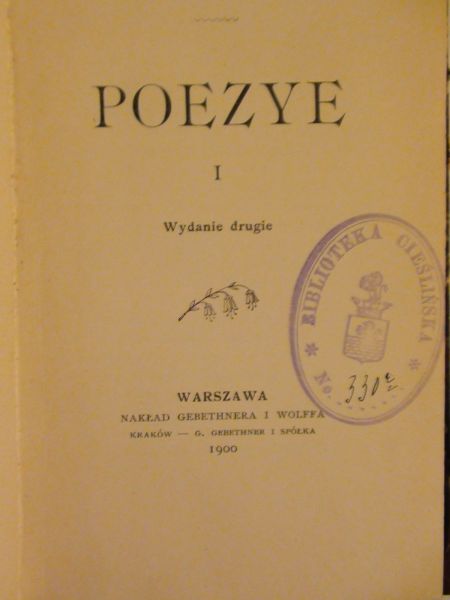 Przerwa-  - Poezye 1900 r.
