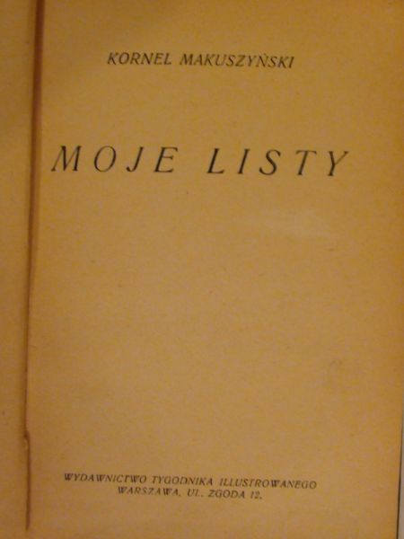 Moje listy 1928 r..