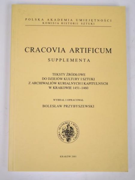 Cracovia Artificum. Supplementa