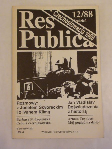 Res Publica 12/ 88 Czechosłowacja 1968
